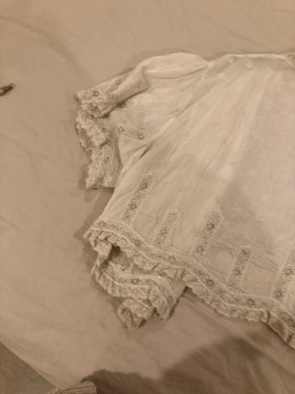 Magnolia Pearl Open Front Cropped Blouse - Cream NWOT - Picture 6 of 7